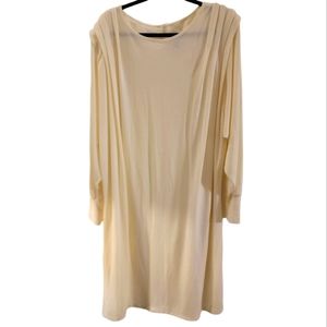 Bridge Gate. Women's Plus Size Long Sleeve Dress. Cream.
